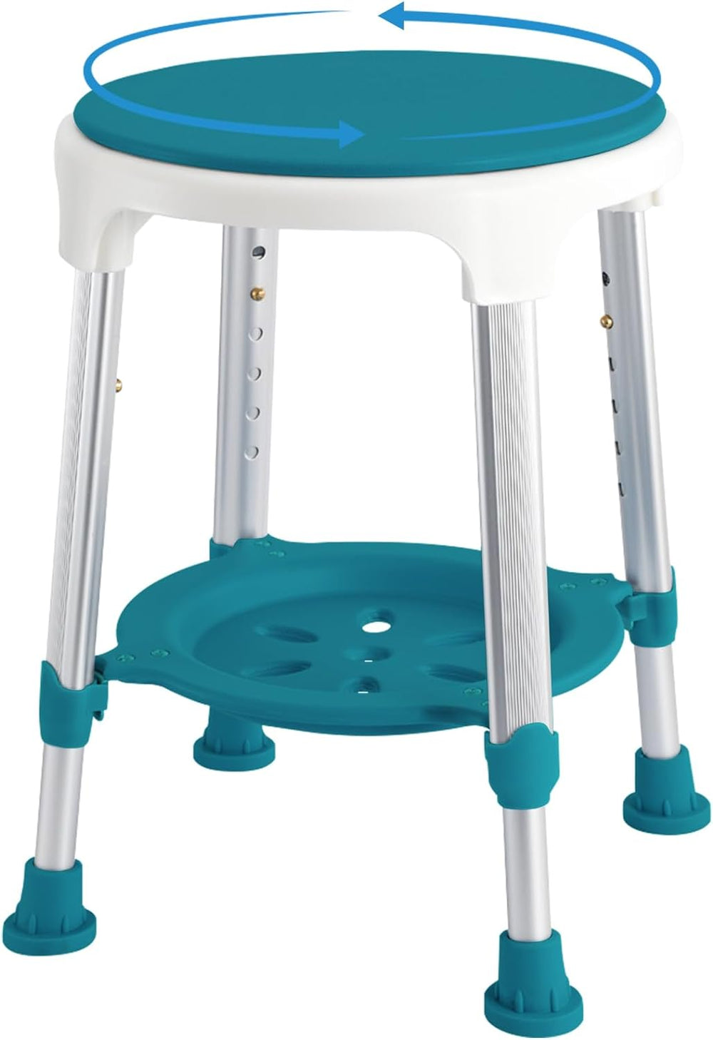 Shower Stool Chair for Inside Shower,360ยฐ Swivel,Green,300LBS
