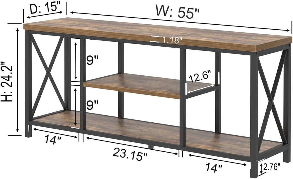 EXCEFUR 55 Inch TV Stand for Televisions up to 65 Inch, Modern Entertainment ...