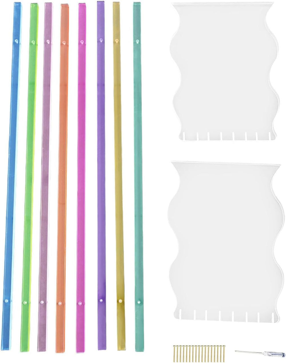 Acrylic Entryway Bench, 35" Rainbow Bench for Indoor Shoe Changing Shoe ...