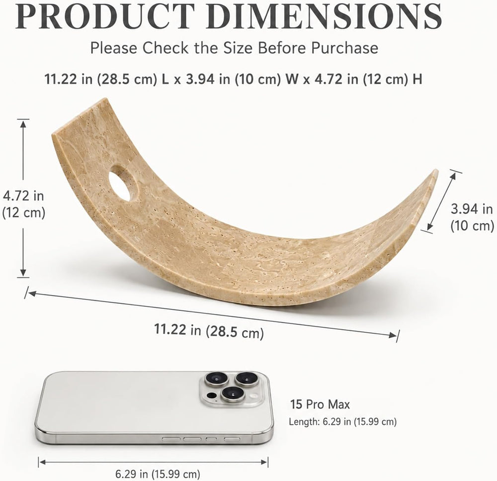 Monostone Travertine Curved Wine Rack for 1 Bottle | Warm beige travertine wi...