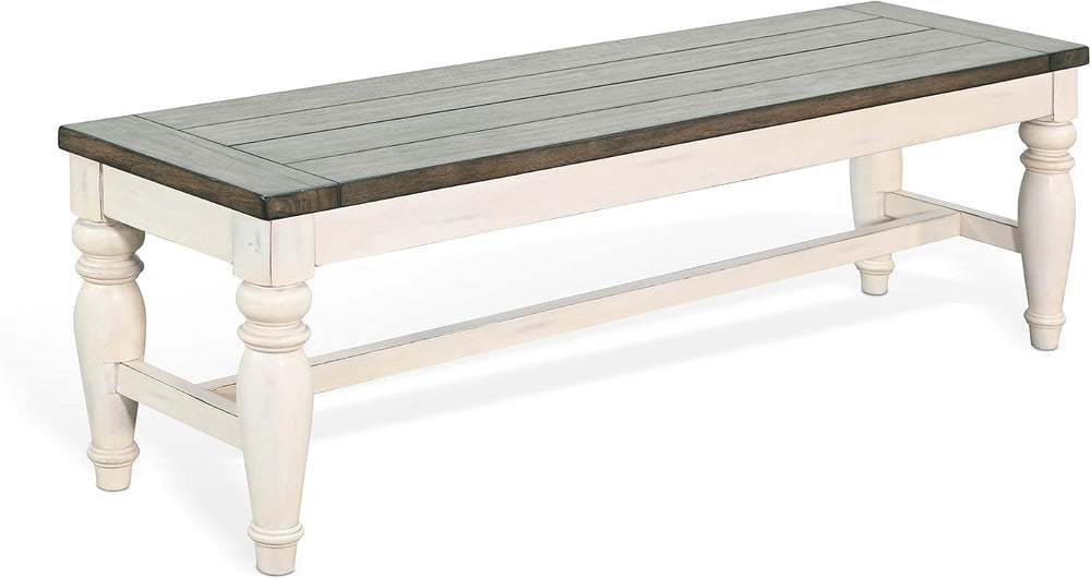 Sunny Designs Pasadena Bench with Mindi Veneer Seat