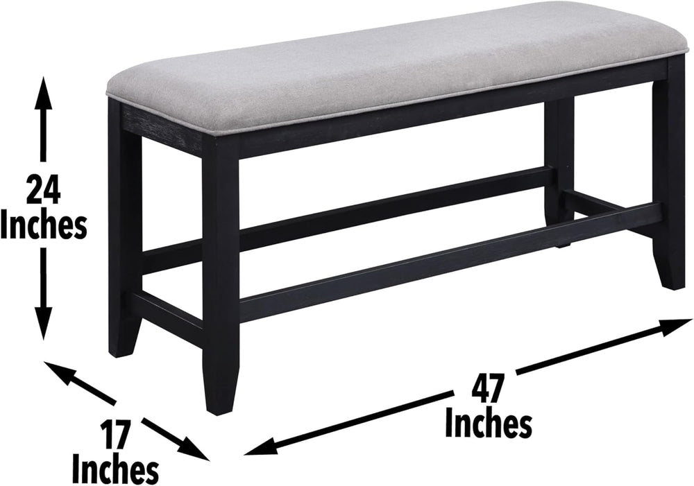 Steve Silver Furniture Yves Counter Bench Grey