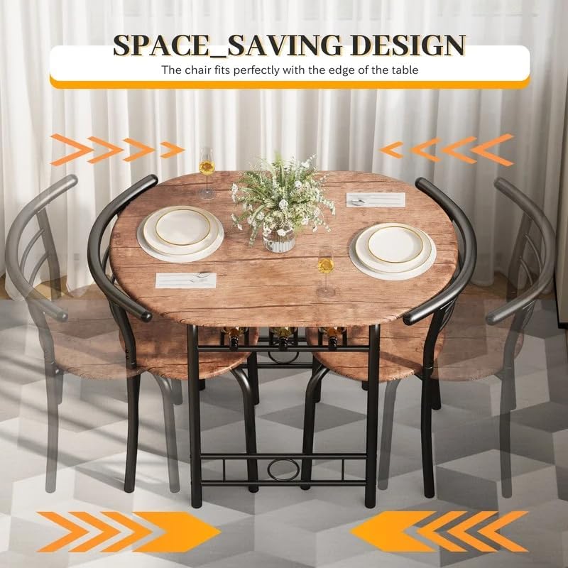 Shahoo 3-Piece Dining Table Set for 2, Kitchen Breakfast Nook Set | 2 Chairs ...