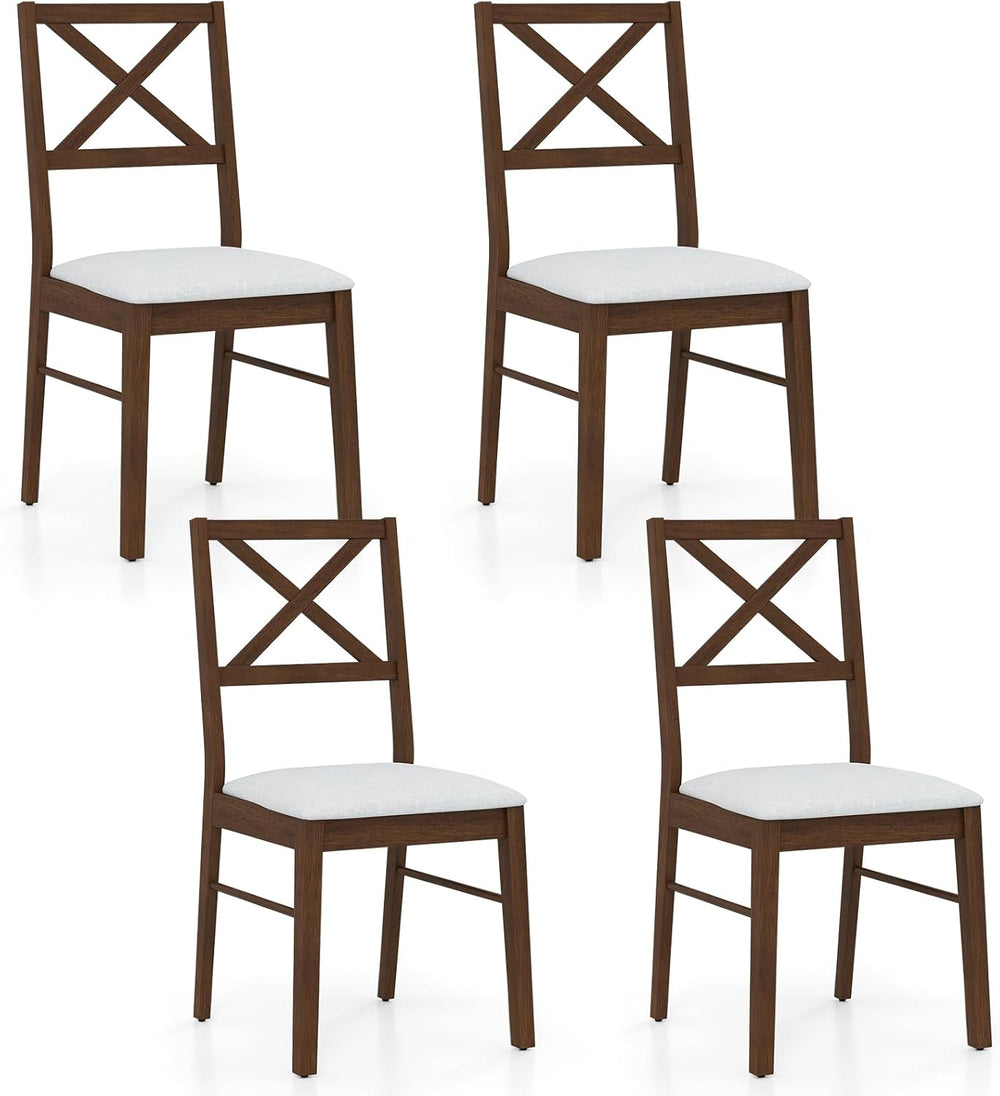 GOFLAME Dining Chairs Set of 4, Upholstered Kitchen Side Chairs with Rubber W...