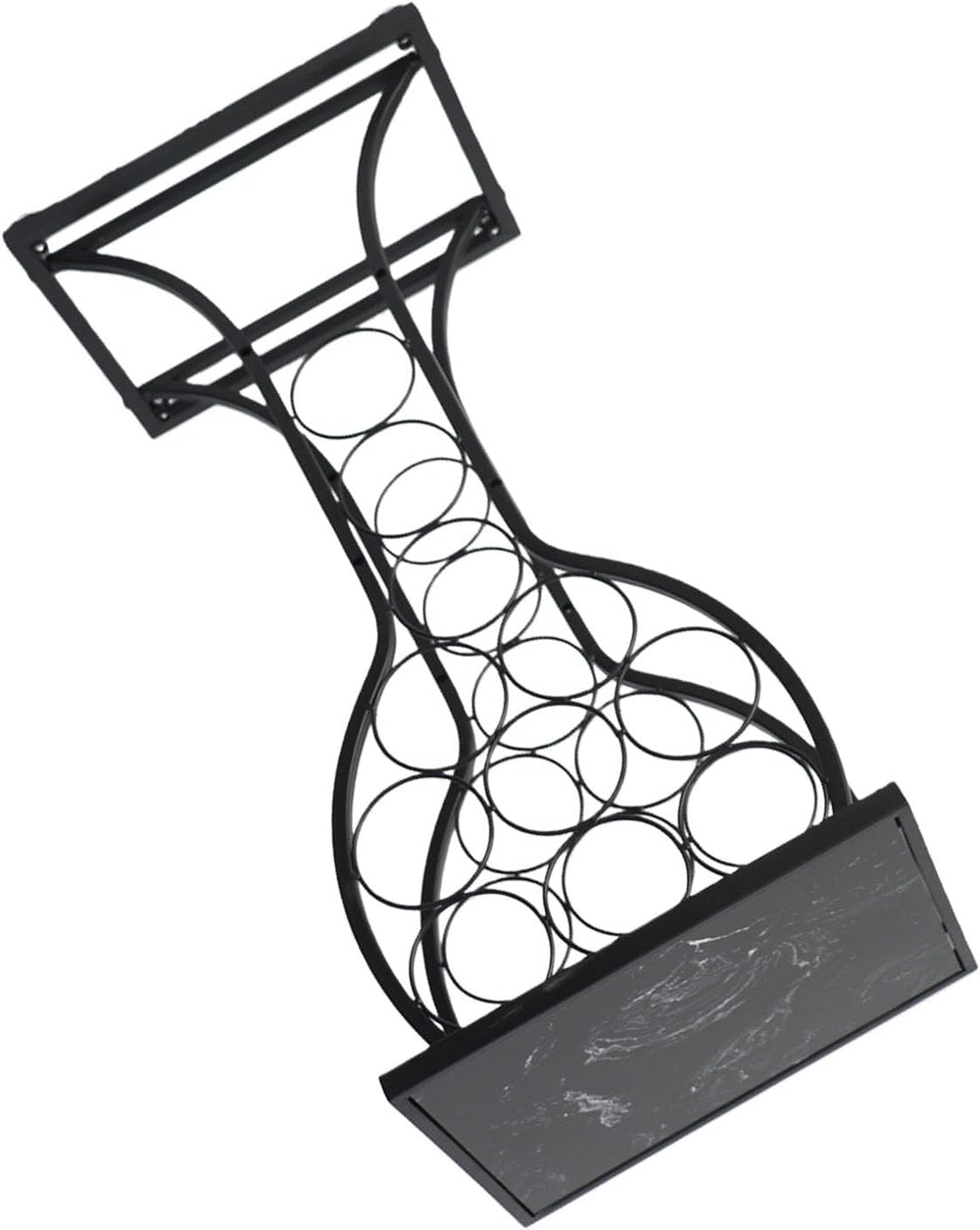 Mingzhe Metal Wine Holder with Elegant Marble Top for Wine Storage, Holds 11 ...