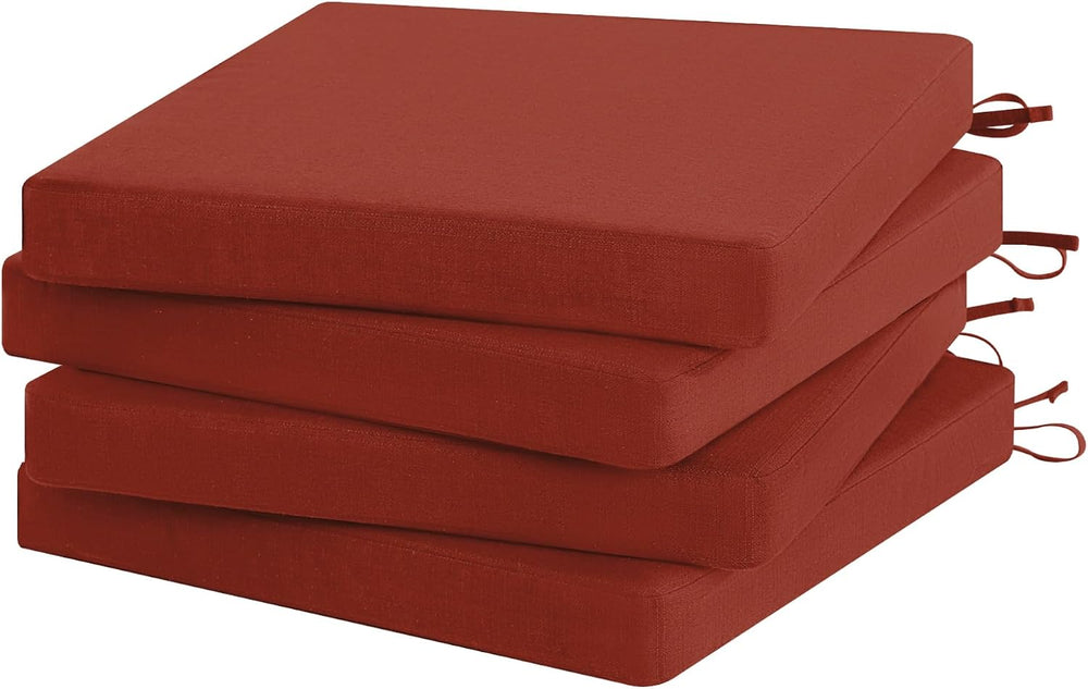 Favoyard Outdoor Chair Cushion Set of 4 Rainproof & Color Fade Resistant ...