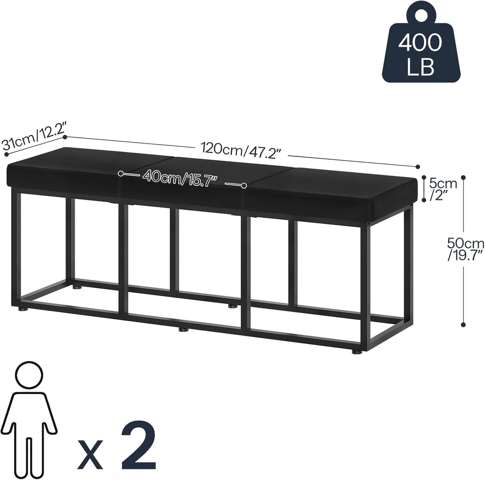 HOOBRO Dining Bench, Dining Room Bench with PU Leather Upholstered Seat, for ...