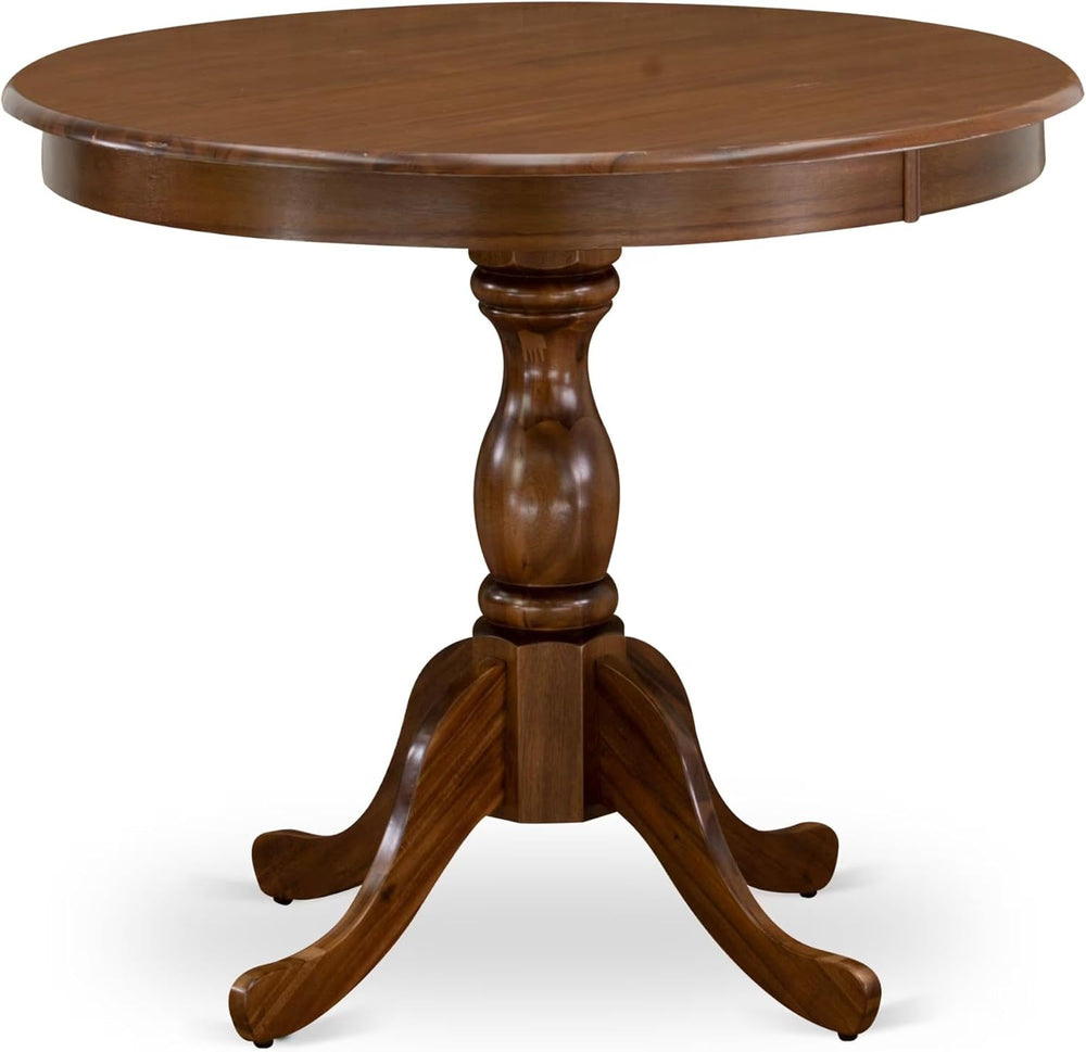 East West Furniture AMT-AWA-TP Antique Kitchen Table - a Round Dining Table T...
