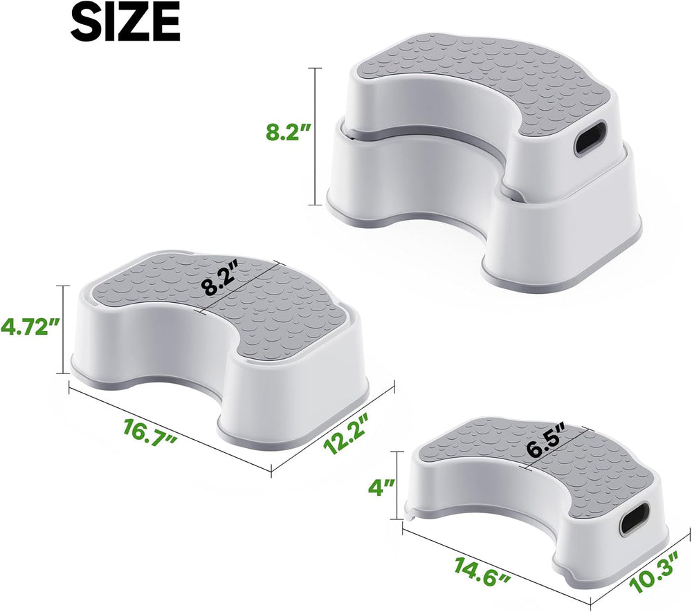 EmoH 2-in-1 Squatting Potty for Adults, 16.7" Wide, Squatting Pool Stool