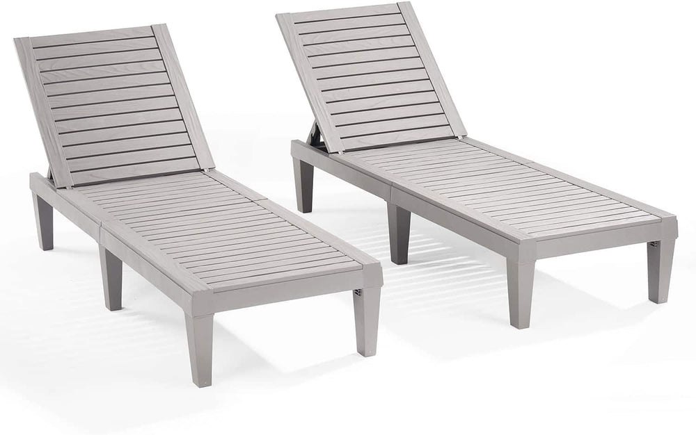 Nestl Sun Tanning Chair - Light Grey Chaise Lounge Chair Outdoor, Lightweight...
