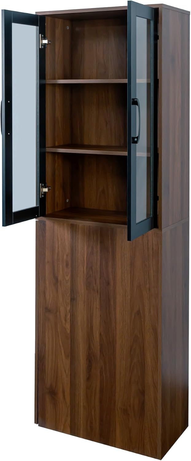 LUMISOL Tall Kitchen Pantry Cabinet with 4 Tier Pull-Out Storage Shelf, Kitch...