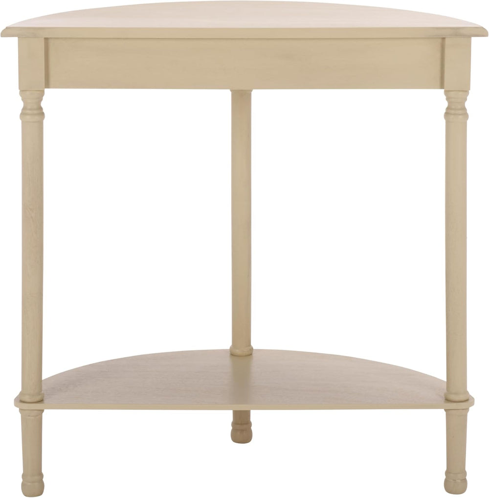 SAFAVIEH Furniture - Tinsley Half-Round Console Table - Sand - Solid Wood - F...