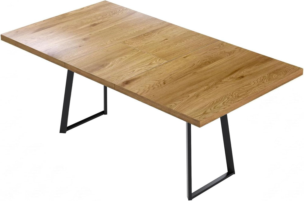 Modern Extendable Dining Table with 15.35" Butterfly Leaf, 47" to 6...