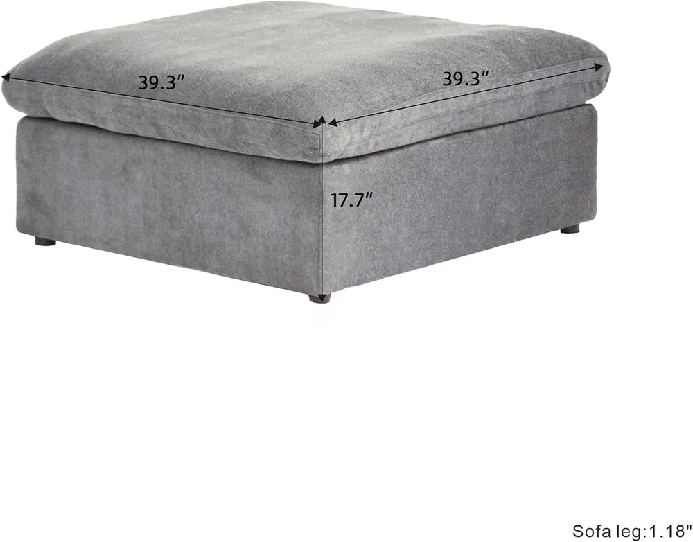 JACH Modern Storage Ottoman Module for Living Room, Cushion Covers Removable,...