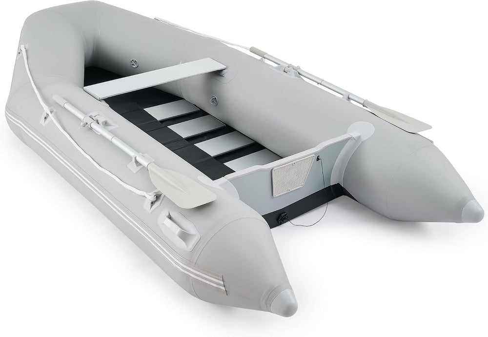 CO-Z 10ft Inflatable Dinghy Boat for 4 Adults, 990lb PVC Raft with Oars