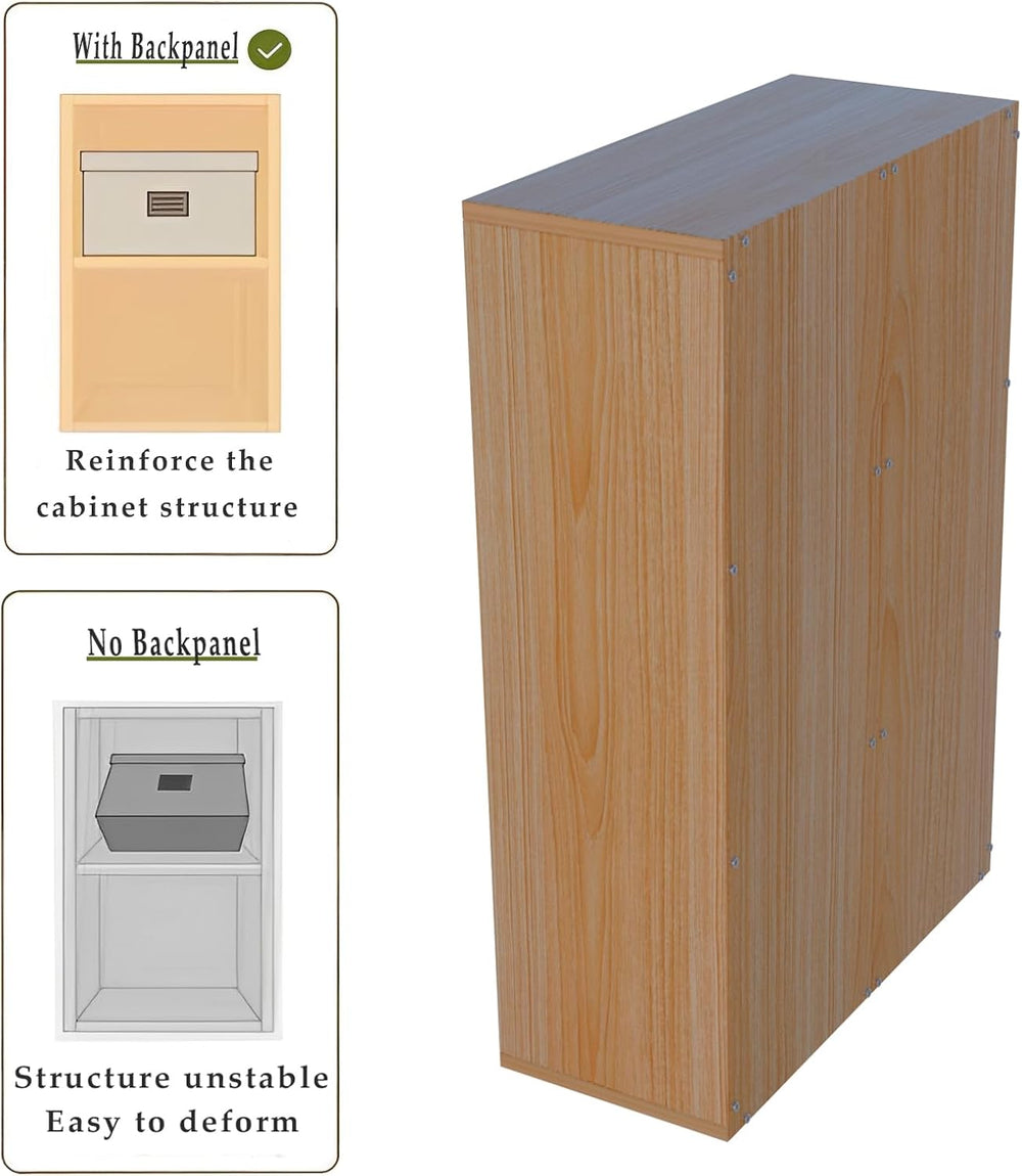 6-Cube Storage Shelf Bookcase - Wooden 3-Tier Floor Standing Open Bookshelf f...