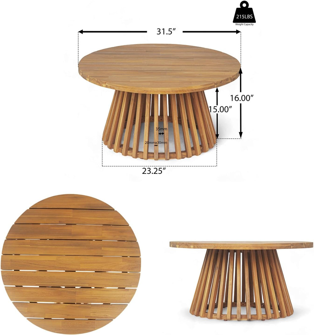 Lounge Chairs for Poolside- 2 Piece Outdoor Patio Furniture Set, Acacia Wood ...