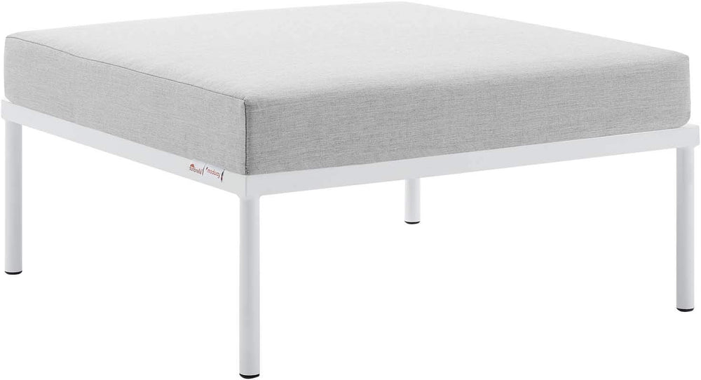 Modway Harmony Sunbrella® Outdoor Patio Aluminum Ottoman in Gray Gray