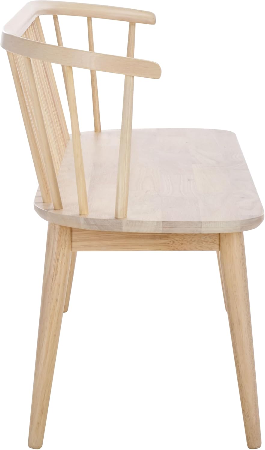 SAFAVIEH Furniture - Blanchard Spindle Bench - White Washed - Solid Wood - Cl...