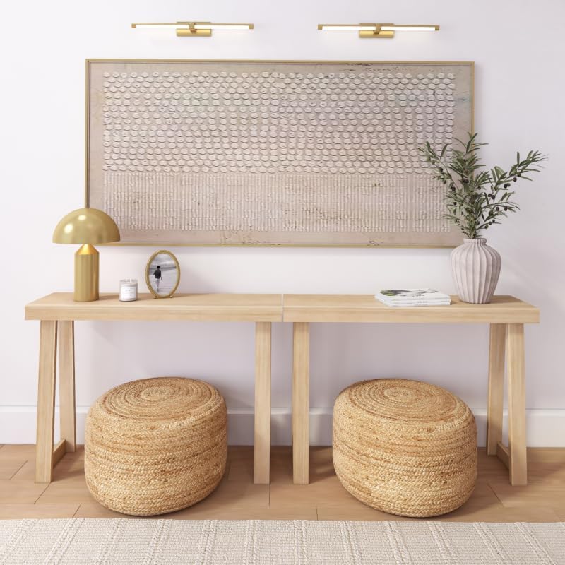 Plank+Beam Classic Console Table, 46 Inch, Blonde | Non-Toxic Finishes, Versa...