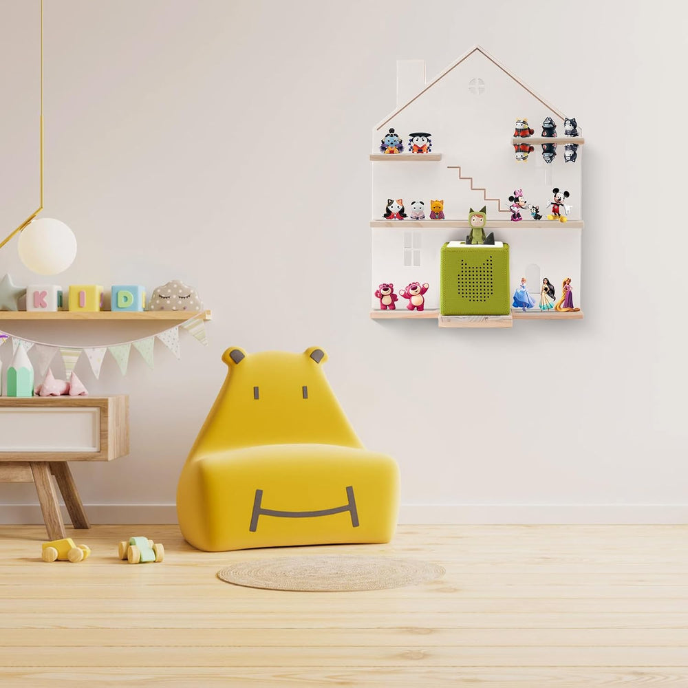 Tonie Shelf House for Toniebox,Magnetic Wooden Floating Shelves Compatible wi...