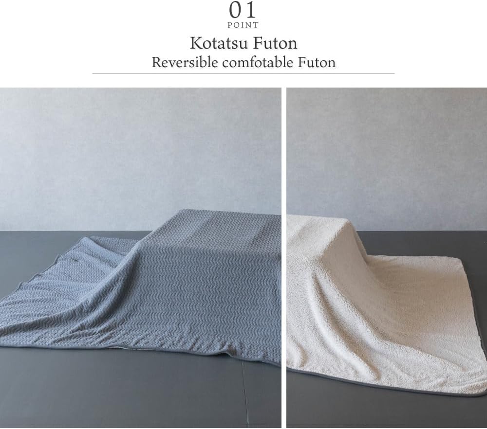 Kotatsu Blanket, Kotatsu Futon, Reversible 100% Polyester Fabric Material, Ho...