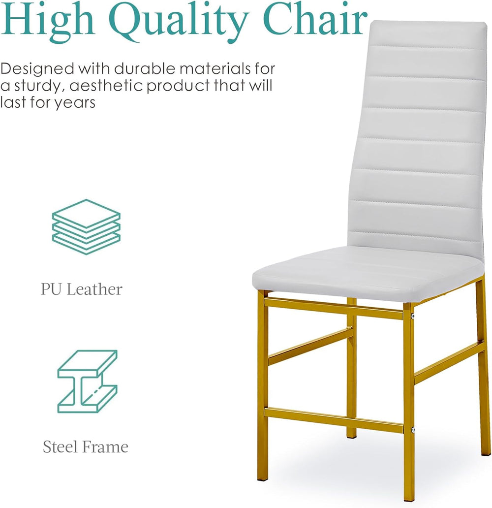 Dining Chairs Set of 4 Kitchen Chairs Armless Side Chair for Livign Room Dinn...