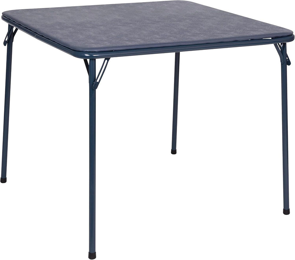 Flash Furniture Madison 5-Piece Folding Card Table and Chair Set, Navy | Port...