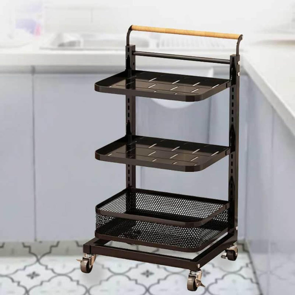 Kitchen Pan Storage Rack with 3 Pan Stands 2 Boards and 1 Basket Cupboard niz...