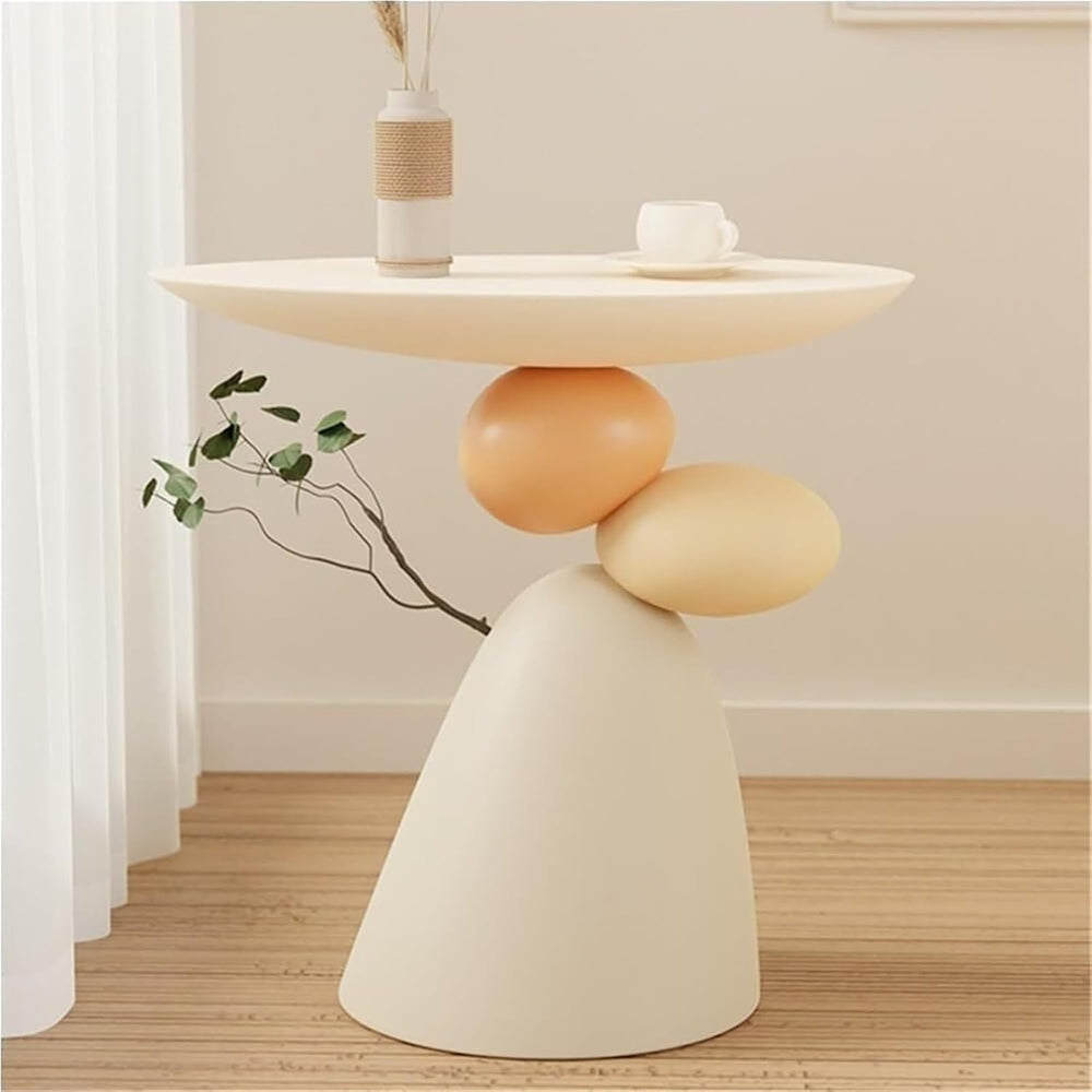Resin Small Coffee Tables for Living Room Accent End Table Nightstand Bedside...