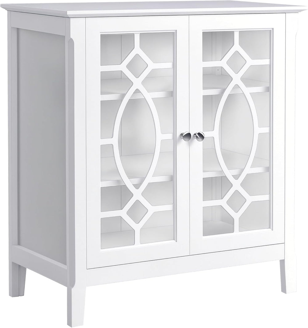 HOMCOM Sideboard Buffet Cabinet, Kitchen Side Cabinet, White