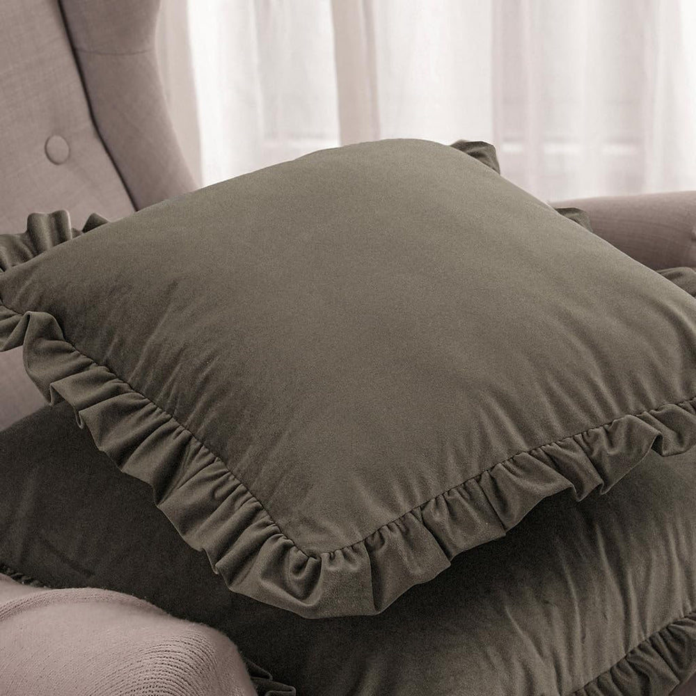 bilin gaier Designer Velvet Solid Throw Pillow Cover,Set of 2,22"x22"