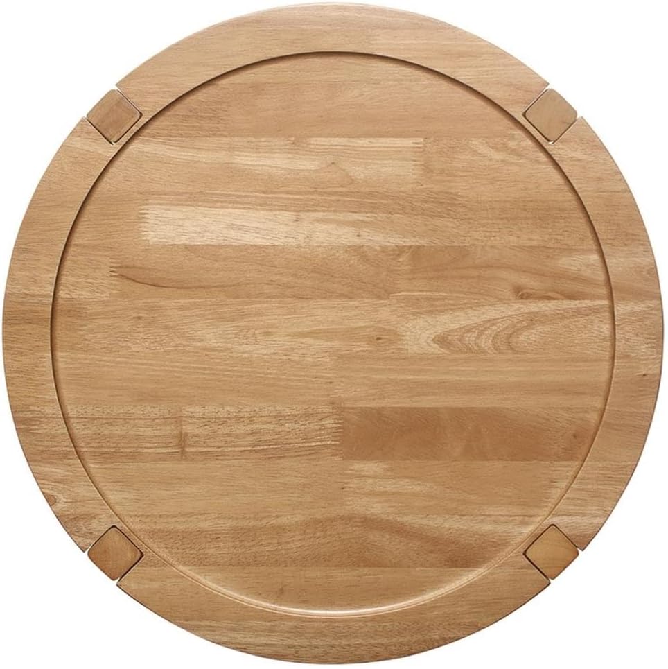 Pemberly Row Round Solid Wood End Table, 23.5 in Wide, Maple Brown Finish, As...