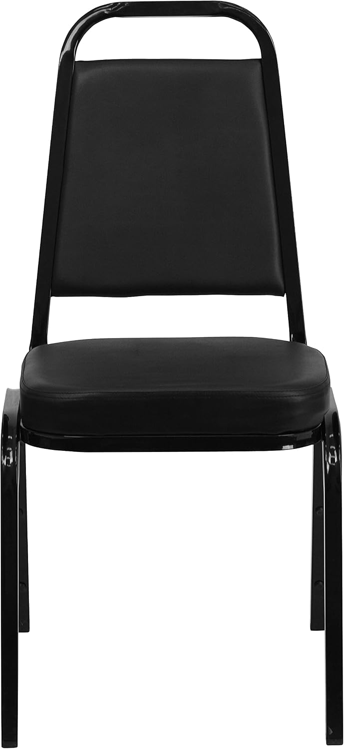 Flash Furniture Hercules Vinyl Banquet Chair, Black, 4-Pack