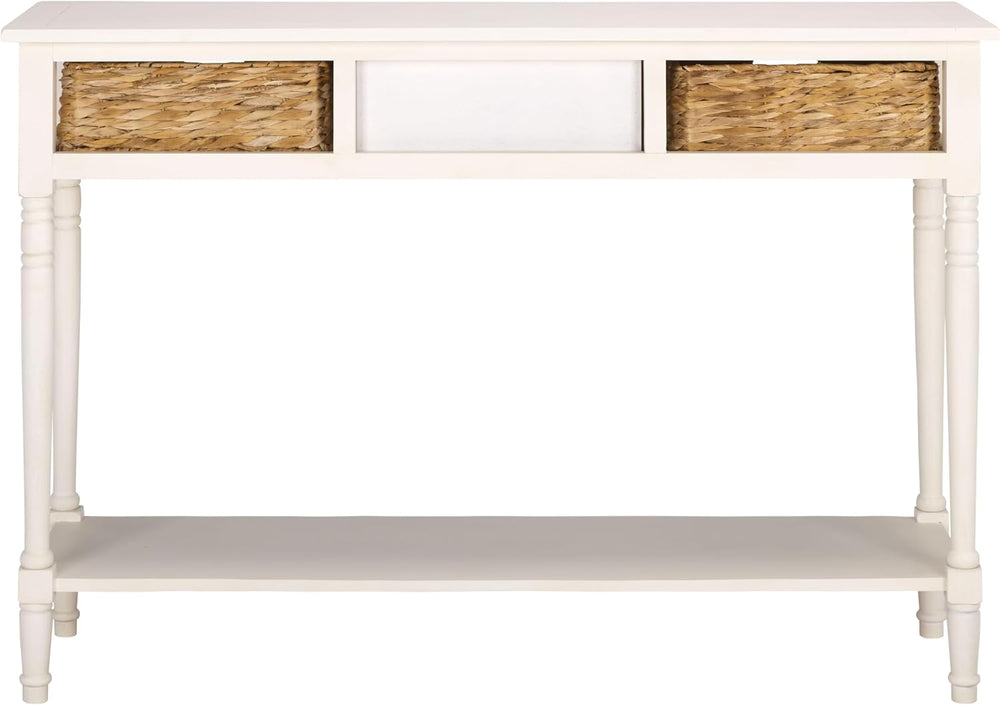 SAFAVIEH Home Collection – Christa Ivory Console Table, 3-Drawer Storage with...