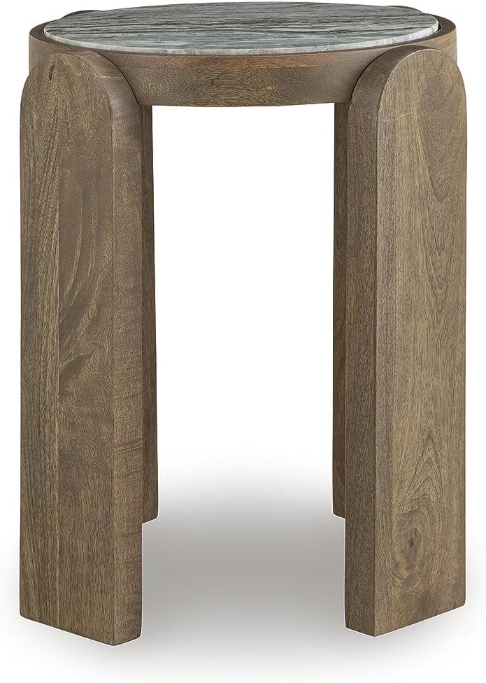Signature Design by Ashley Gavrilley Contemporary Accent Table with Marble To...