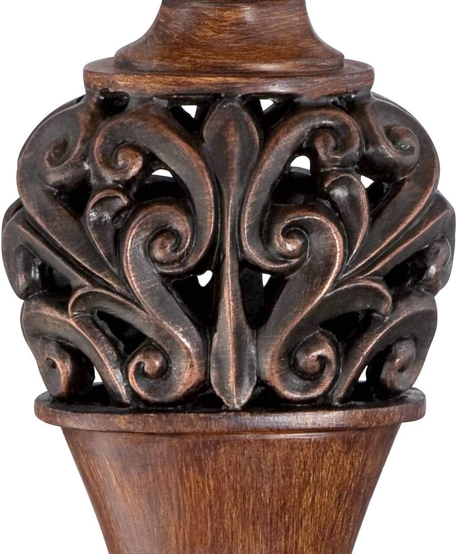Exeter 30" Large Table Lamps Set of 2 Faux Wood Finish Cottage