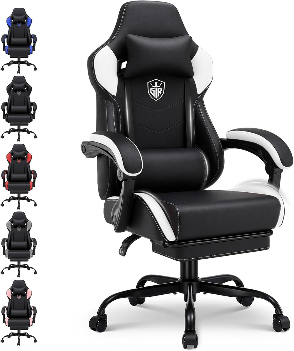 GTPLAYER Gaming Chair with Footrest, High Back Computer Chairs for Adults wit...