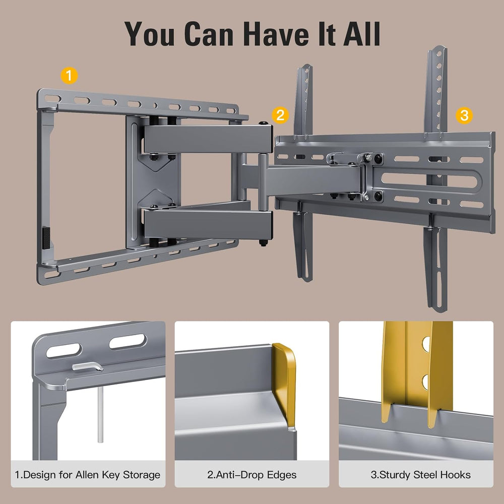 Mounting Dream Full Motion TV Wall Mount for 32-65 Inch TVs up to 132lbs | TV...