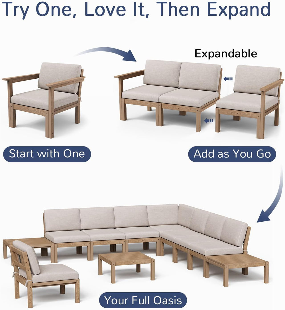 Stoog Modular Armless Chair - Interlocking Waterproof Seat for Building Secti...
