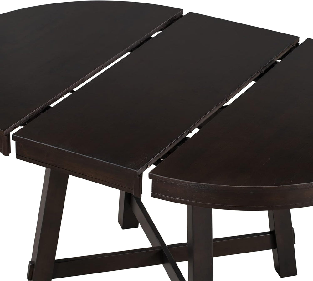 GDFStudio 42"-58" Farmhouse Extendable Dining Table for 4-6, Solid ...