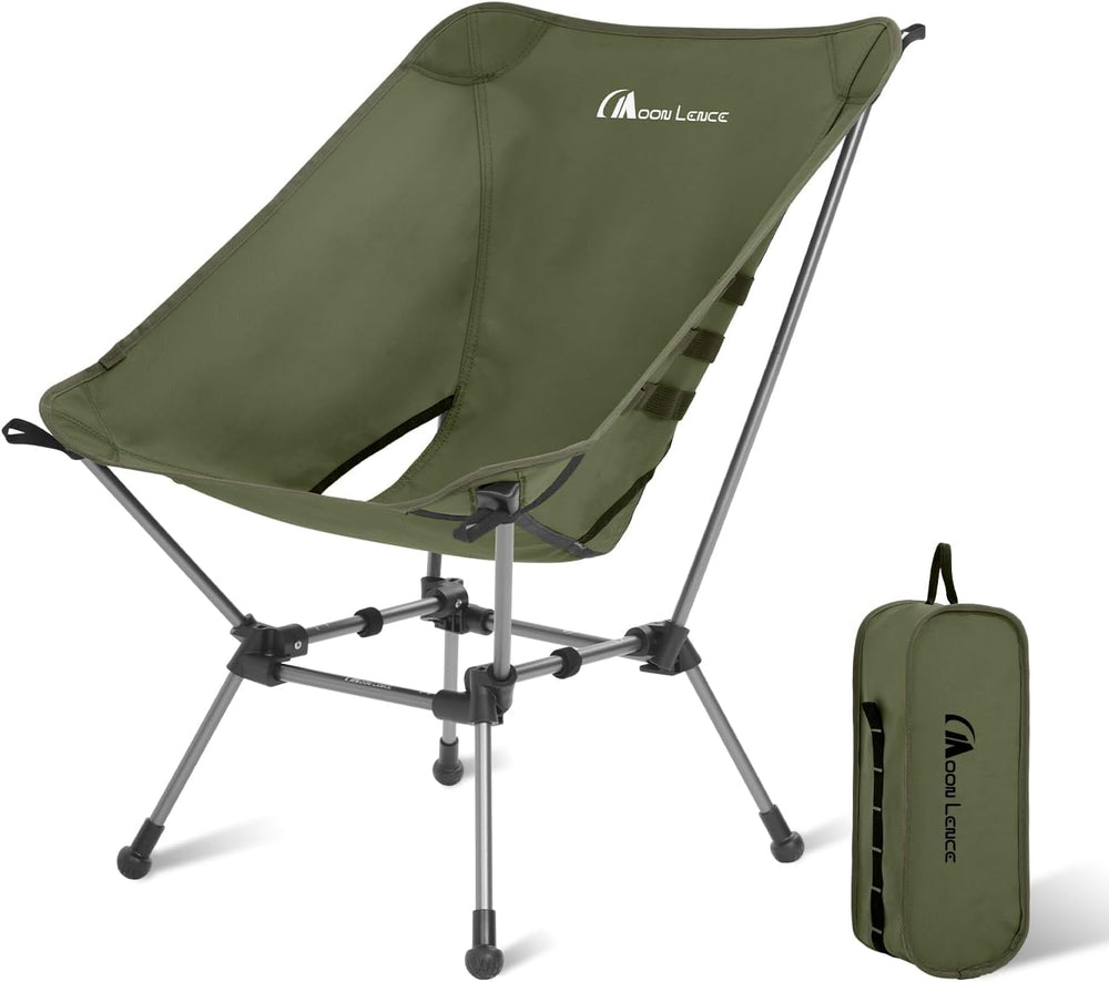 MOON LENCE Portable Camping Chair Plus, Larger & Roomier, Compact and Lig...