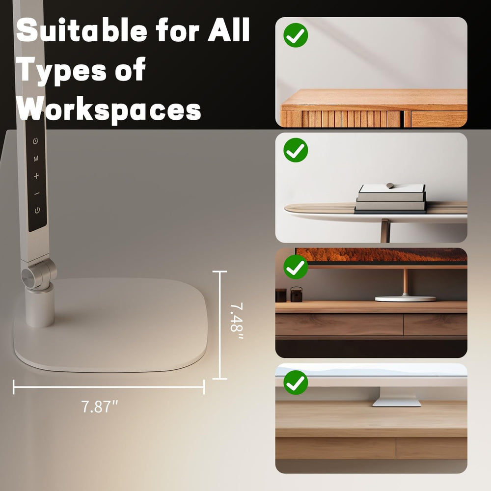 LitONES LED Desk Lamp for Home Office, Soft Edge-lit Design - Modern Style