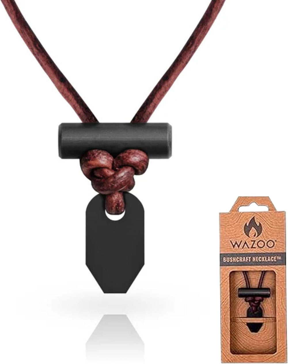 Wazoo Gear Bushcraft Necklace™ Wearable Ferro Rod Firestarter