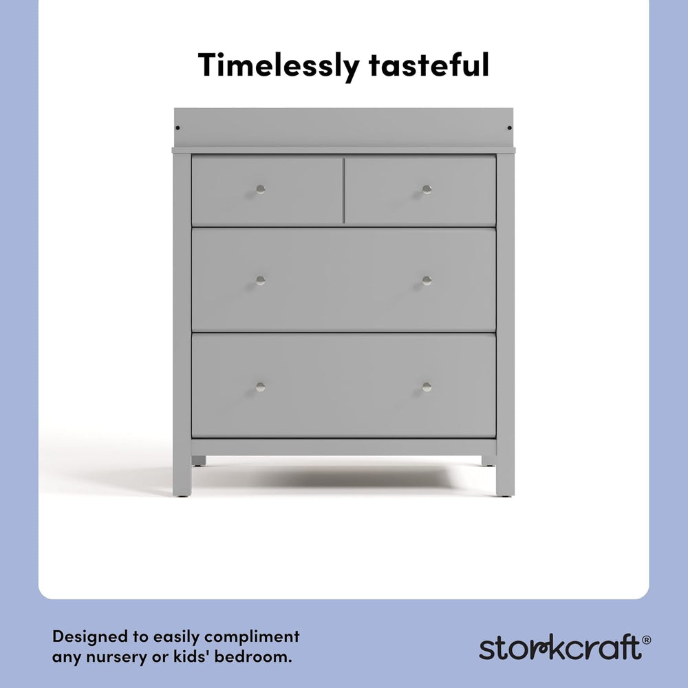Storkcraft Horizon 3 Drawer Chest with Changing Topper, Pebble Gray