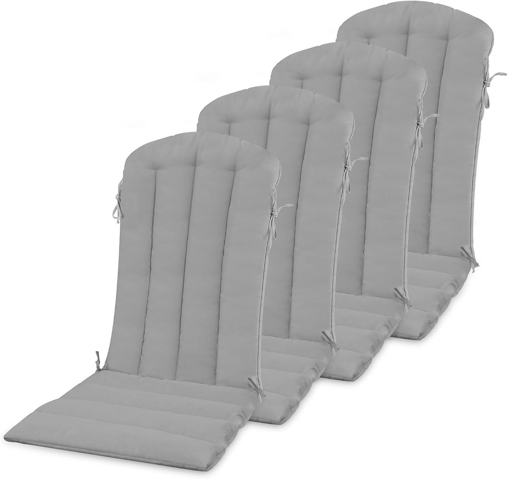 YEFU Adirondack Chair Cushion, 19.7x18.9 Thin Chair Cushions Set of 4, Gray