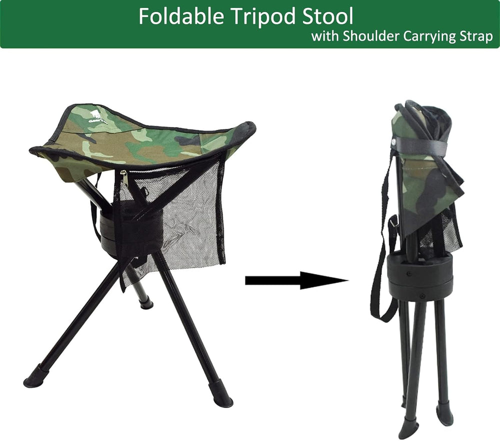 GEERTOP Swivel Camping Stool, Lightweight Fold Hunting Stool