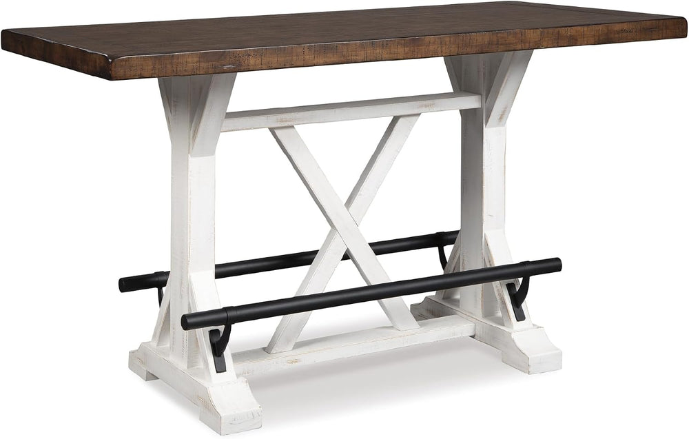 Signature Design by Ashley Farmhouse Counter Height Dining Table, White