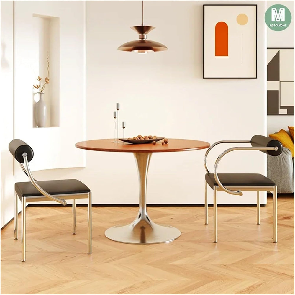 Artistic Design Simple Dining Table and Chairs, Retro Style, Stainless Steel ...