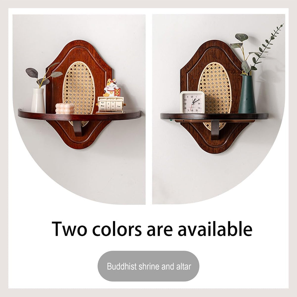 Wall Hanging God Shelf, Bamboo Prayer Offering Table, Chinese Personal Shrine...
